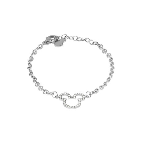 Bracciale Catena Mickey Mouse & Friends Acciaio Cristallo - Bracciali Donna | Stroili