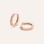 Orecchini A Cerchio Silver Rainbow Argento Rosa Cubic Zirconia