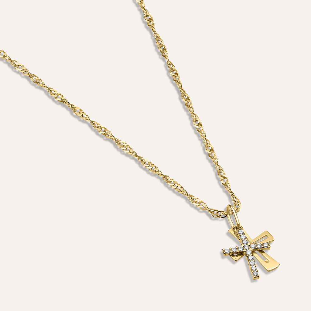 Pendente Holy Oro Giallo Cubic Zirconia