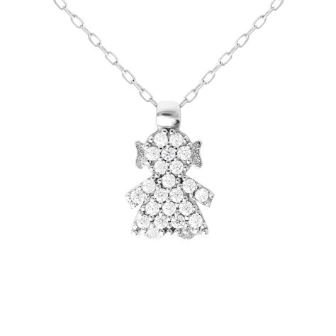 Collana Claire Oro Bianco Cubic Zirconia - Collane Donna | Stroili