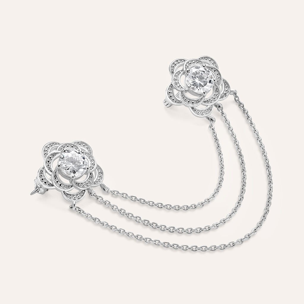 Spilla Silver Elegance Argento Rodiato Cubic Zirconia