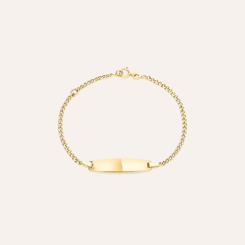 Bracciale Con Targhetta Holy Oro Giallo - Bracciali con Incisione Bambino | Stroili