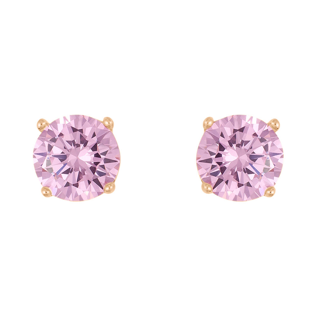 Orecchini Lobo Punto Luce Silver Rainbow Argento Rosa Cubic Zirconia - Orecchini a Lobo Donna | Stroili