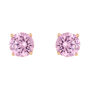 Orecchini Lobo Punto Luce Silver Rainbow Argento Rosa Cubic Zirconia