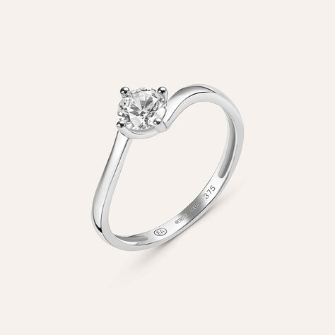 Anello Solitario Claire Oro Bianco Cubic Zirconia - Anelli con Pietre Donna | Stroili