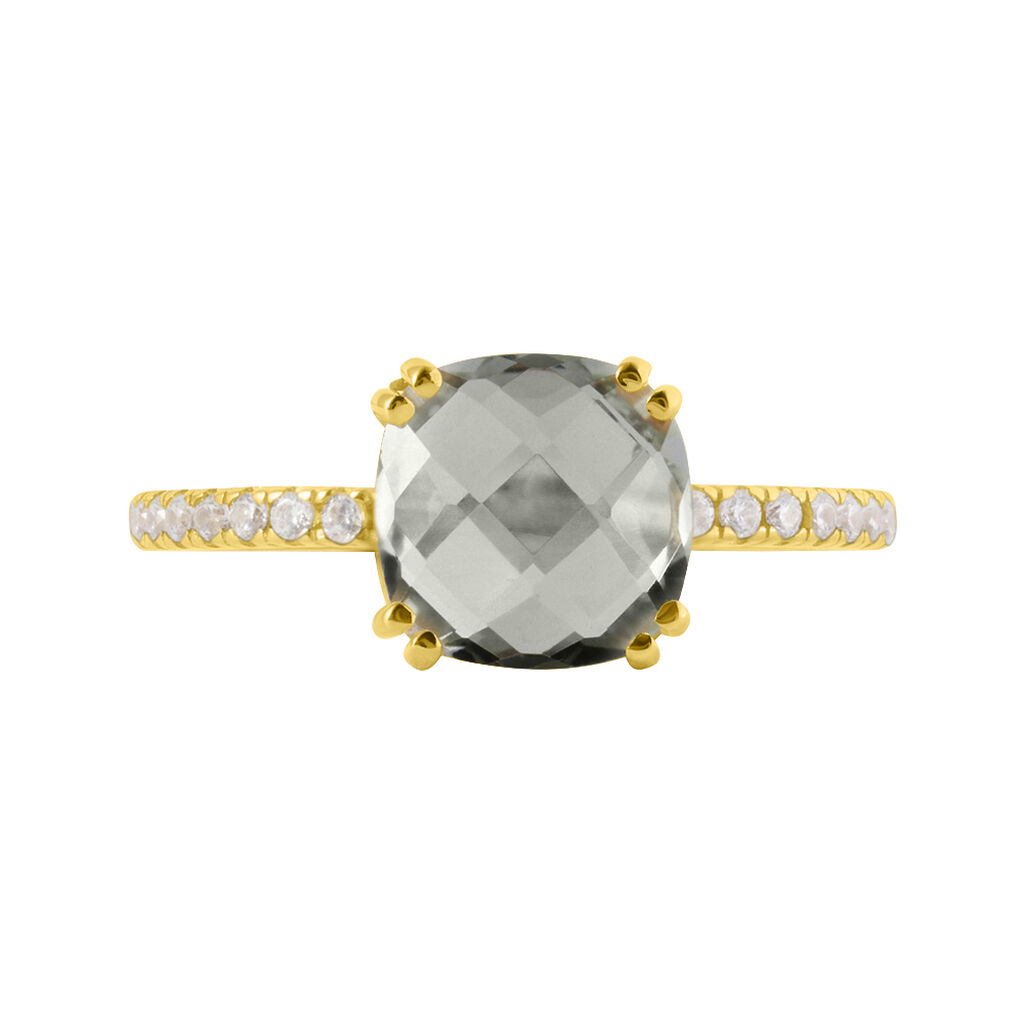 Anello Solitario Amélie Oro Giallo Ametista Cubic Zirconia - Anelli con Pietre Donna | Stroili
