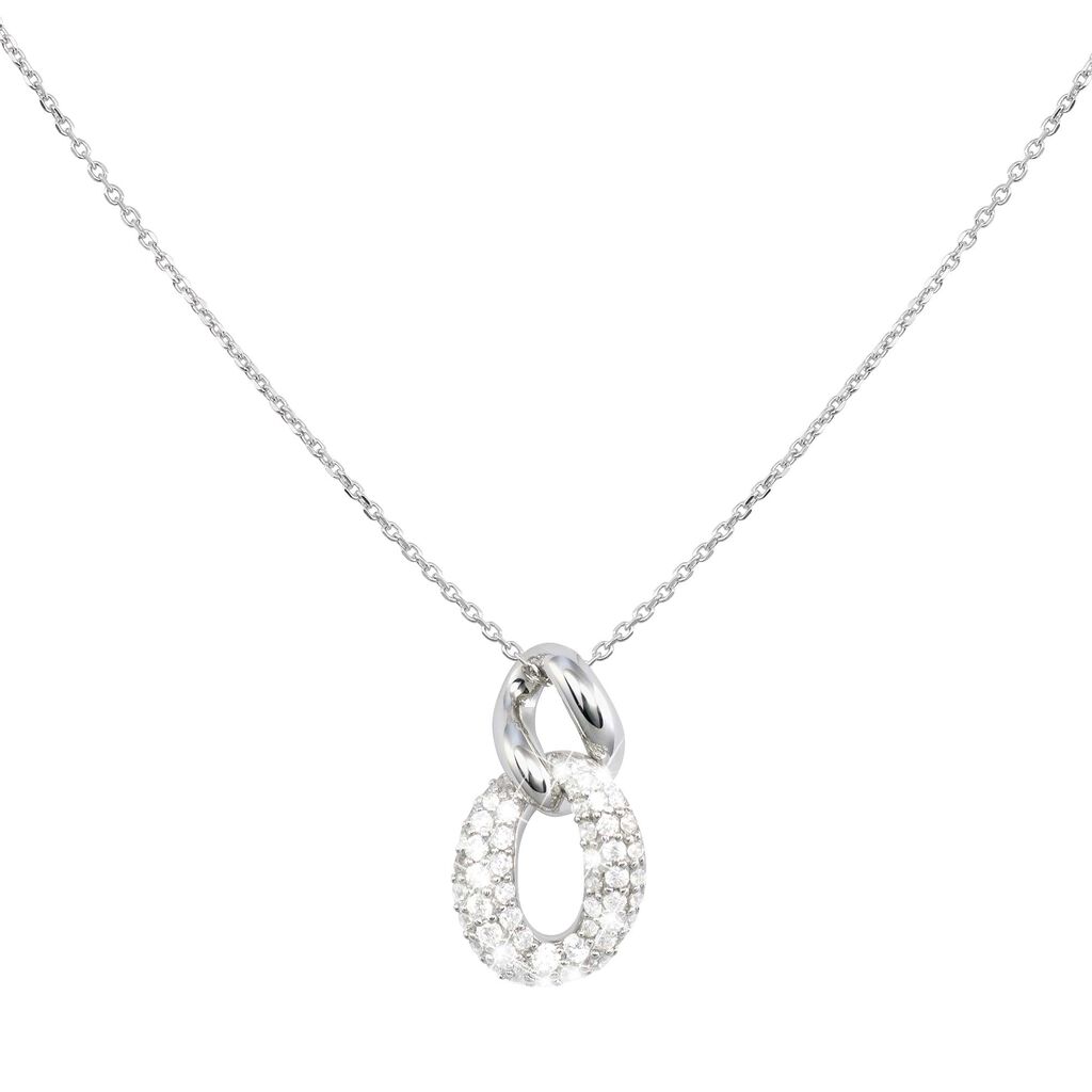 Girocollo in argento rodiato e zirconi - Collane Donna | Stroili