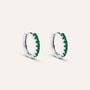 Orecchini A Cerchio Silver Rainbow Argento Rodiato Cubic Zirconia