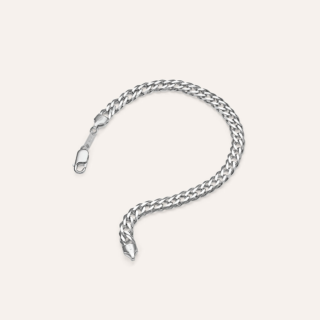 Bracciale Catena Gentleman Argento Rodiato - Bracciali Uomo | Stroili