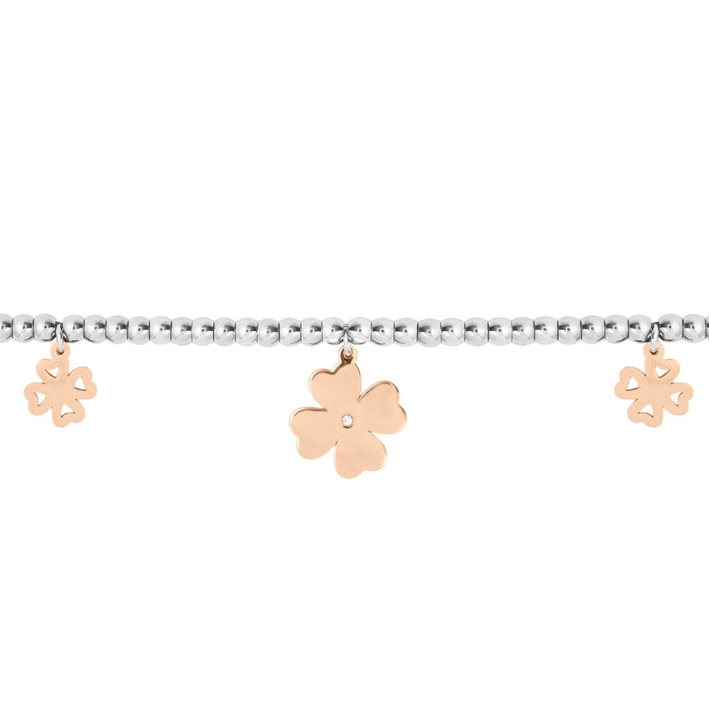 Bracciale Lady Chic Acciaio Bicolore Bianco / Rosa Cristallo - Bracciali Donna | Stroili