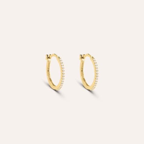 Orecchini A Cerchio Toujours Oro Giallo Cubic Zirconia - Orecchini a Cerchio Donna | Stroili