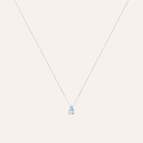 Collana Punto Luce Acquamarina Oro Bianco Acquamarina - Collane Punto Luce Donna | Stroili