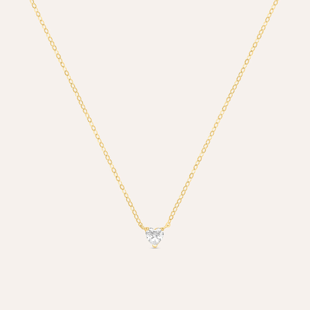 Collana Punto Luce Claire Oro Giallo Cubic Zirconia