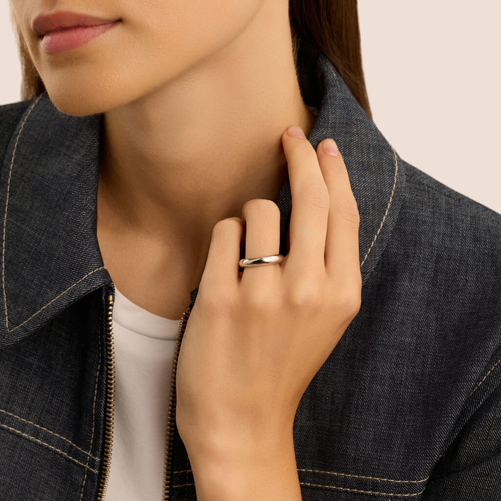 Fede Classica Leggera 4 mm Oro Bianco