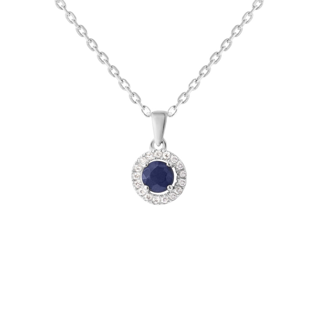 Collana Punto Luce Charlotte Oro Bianco Zaffiro Diamante - Collane Punto Luce Donna | Stroili