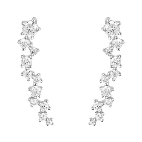 Orecchini Lobo Silver Elegance Argento Rodiato Cubic Zirconia - Orecchini a Lobo Donna | Stroili