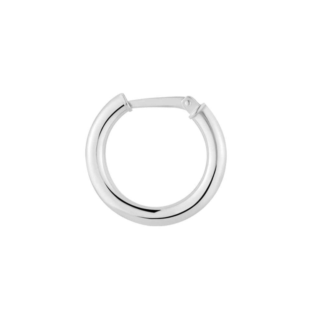 Mono Orecchino A Cerchio Toujours Oro Bianco - Mono Orecchino Unisex | Stroili