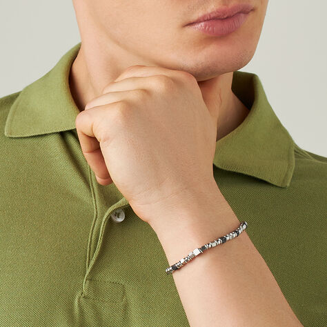 Bracciale Man Code Acciaio Ematite - Bracciali Uomo | Stroili