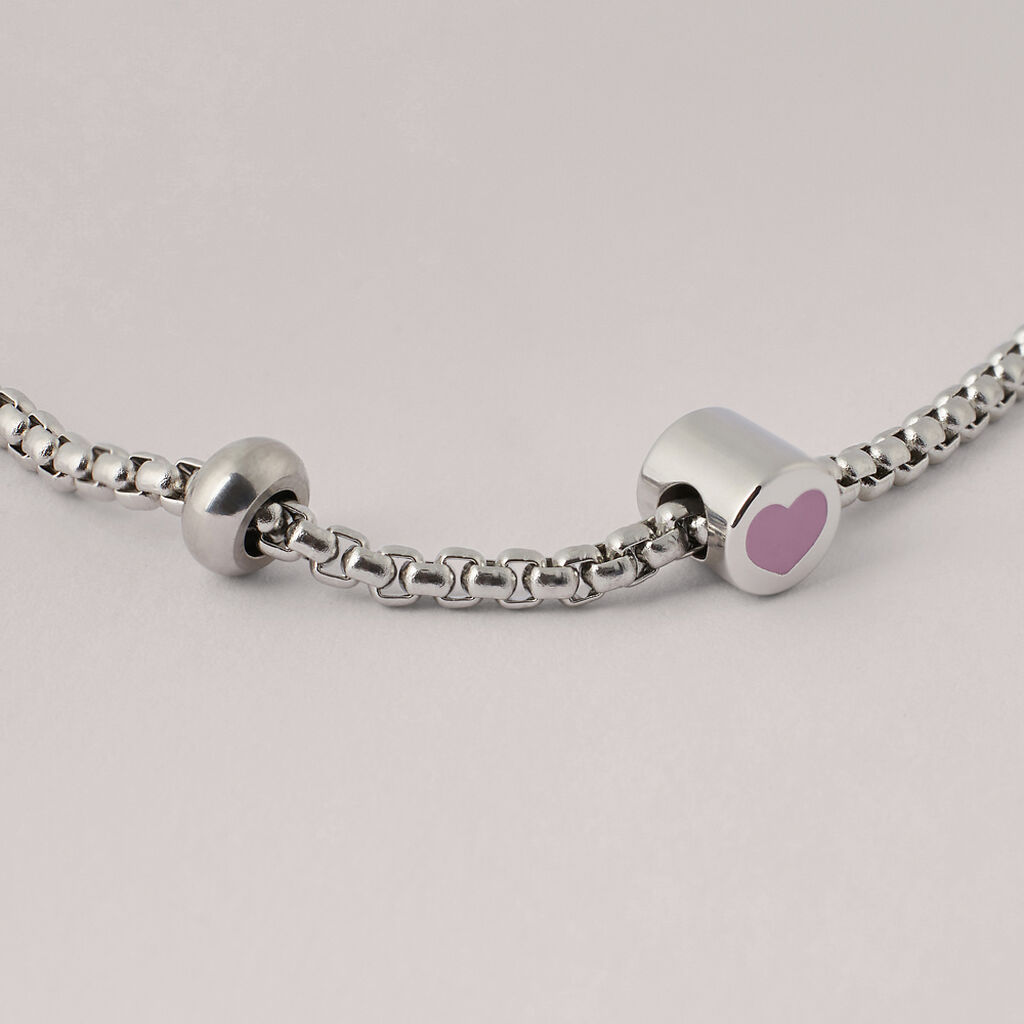 Charm Essential Code Acciaio Rosa