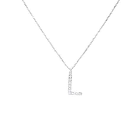 Collana Diamond Letters Oro Bianco Diamante - Collane Donna | Stroili