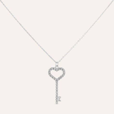 Collana Claire Oro Bianco Cubic Zirconia - Collane Donna | Stroili