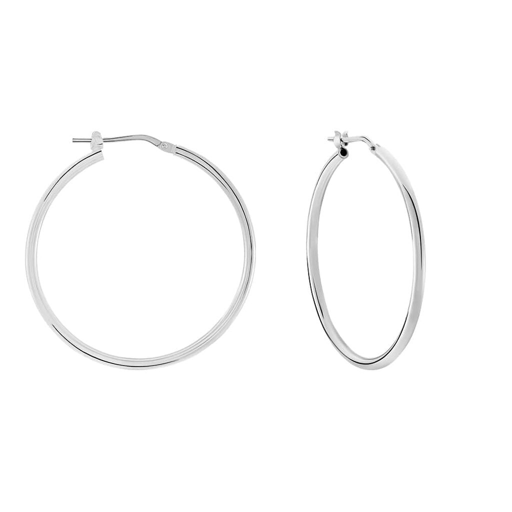 Orecchini A Cerchio Silver Collection Argento Rodiato - Orecchini a Cerchio Donna | Stroili