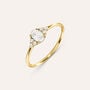 Anello Solitario Silver Glow Argento Dorato Cubic Zirconia