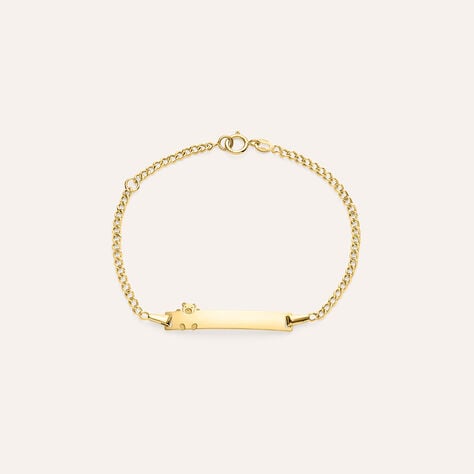 Bracciale Con Targhetta Holy Oro Giallo - Bracciali con Incisione Bambino | Stroili