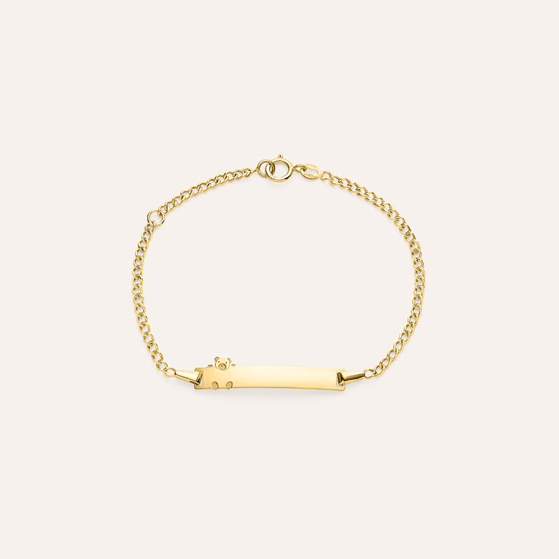 Bracciale Con Targhetta Holy Oro Giallo - Bracciali con Incisione Bambino | Stroili