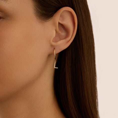 Mono Orecchino A Cerchio Toujours Oro Giallo Cubic Zirconia - Mono Orecchino Donna | Stroili