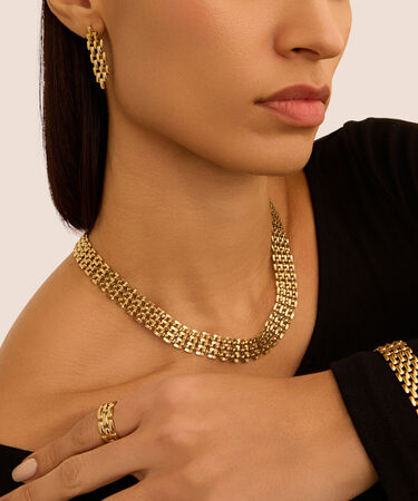 Collana Panther Chain Radiance Acciaio Dorato