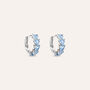Orecchini A Cerchio Silver Rainbow Argento Rodiato Cubic Zirconia