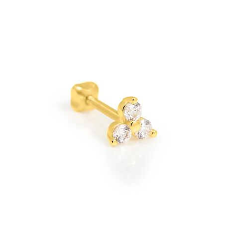 Piercing Orecchio Tragus Helix Conch Ear Shine Oro Giallo Cubic Zirconia - Piercing Orecchio Donna | Stroili