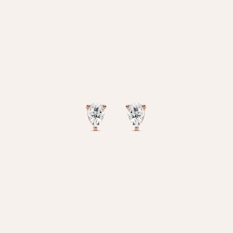 Orecchini Lobo Jasmine Oro Rosa Morganite - Orecchini a Lobo Donna | Stroili
