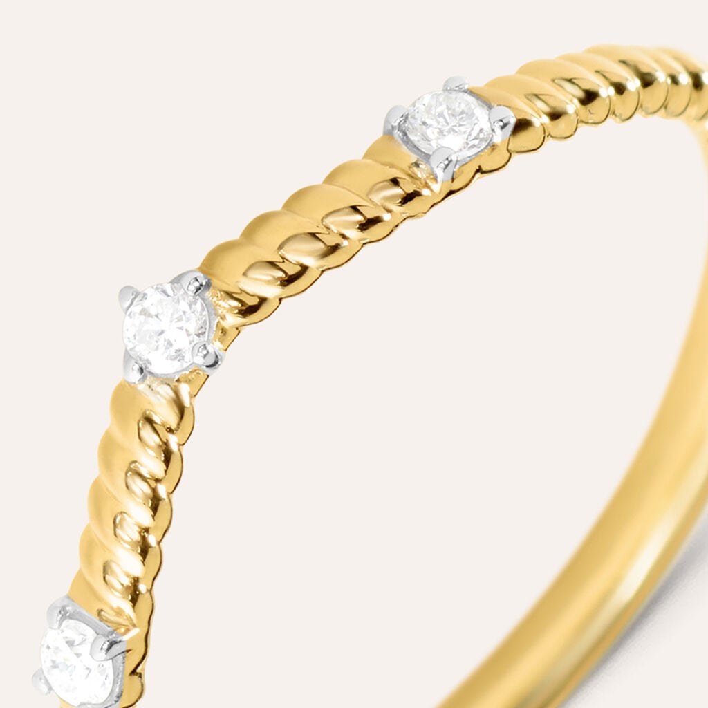 Anello Fedina Indiana Sophia Oro Giallo Diamante