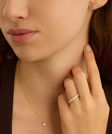 Collana Punto Luce Claire Oro Giallo Cubic Zirconia