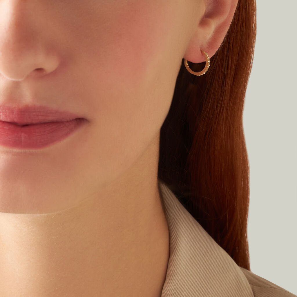 Orecchini A Cerchio Toujours Oro Giallo Cubic Zirconia - Orecchini a Cerchio Donna | Stroili