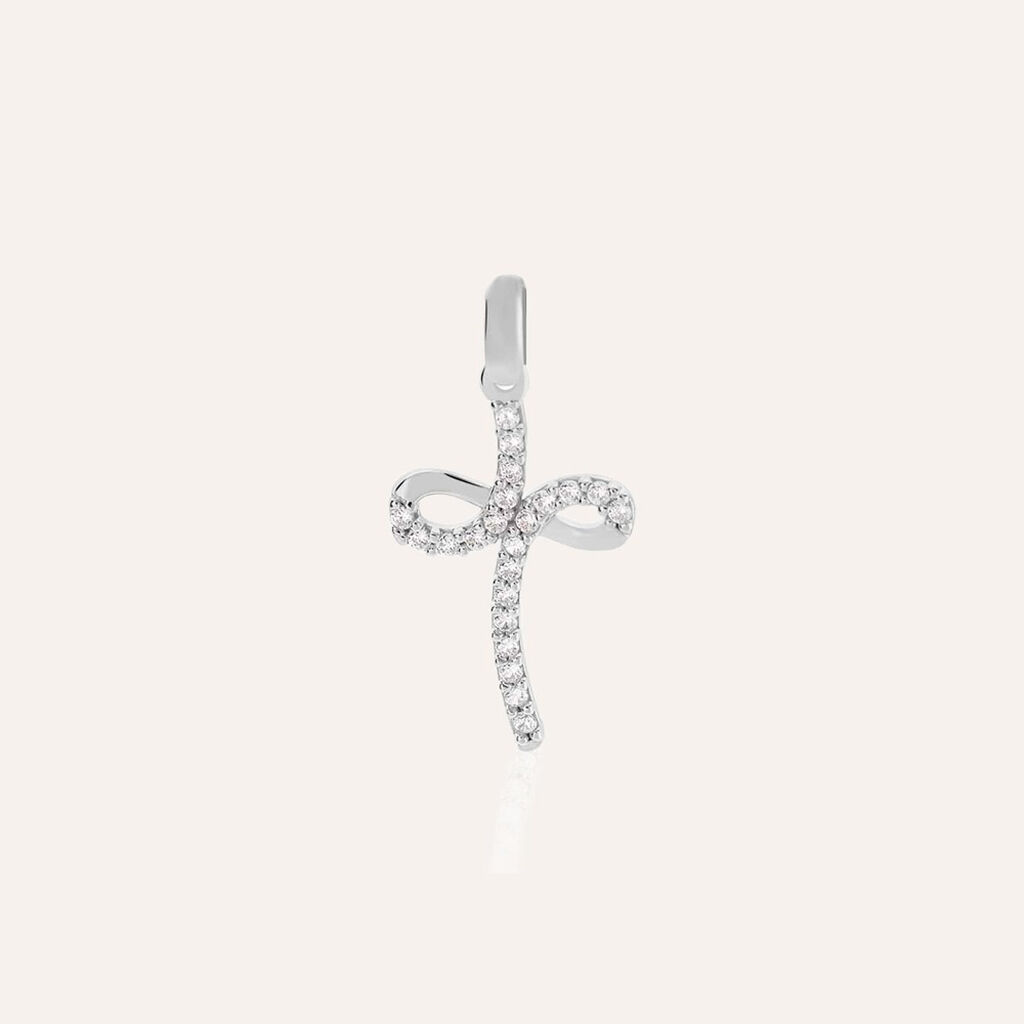 Pendente Holy Oro Bianco Cubic Zirconia