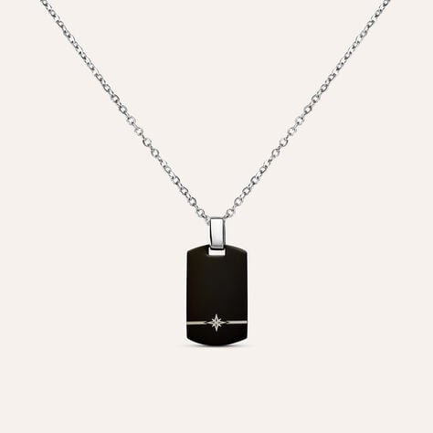 Collana Man Code Acciaio Bicolore Bianco / Nero - Collane Uomo | Stroili