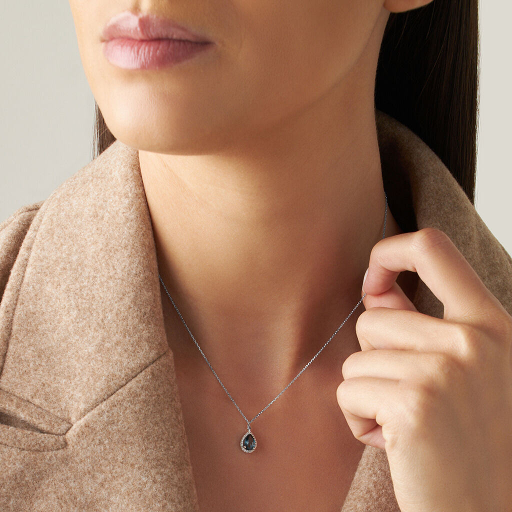 Collana Punto Luce Amélie Oro Bianco Topazio Cubic Zirconia - Collane Punto Luce Donna | Stroili