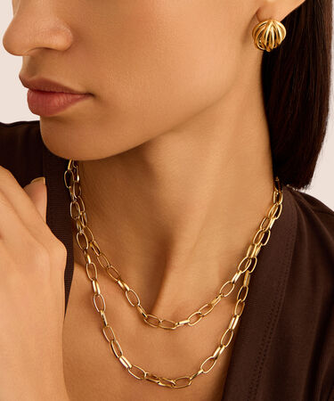 Collana Radiance Acciaio Dorato