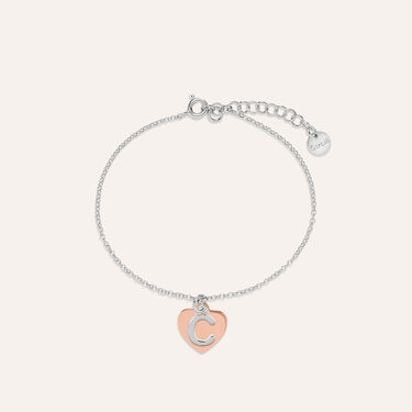 Bracciale Silver Collection Argento Bicolore Bianco / Rosa