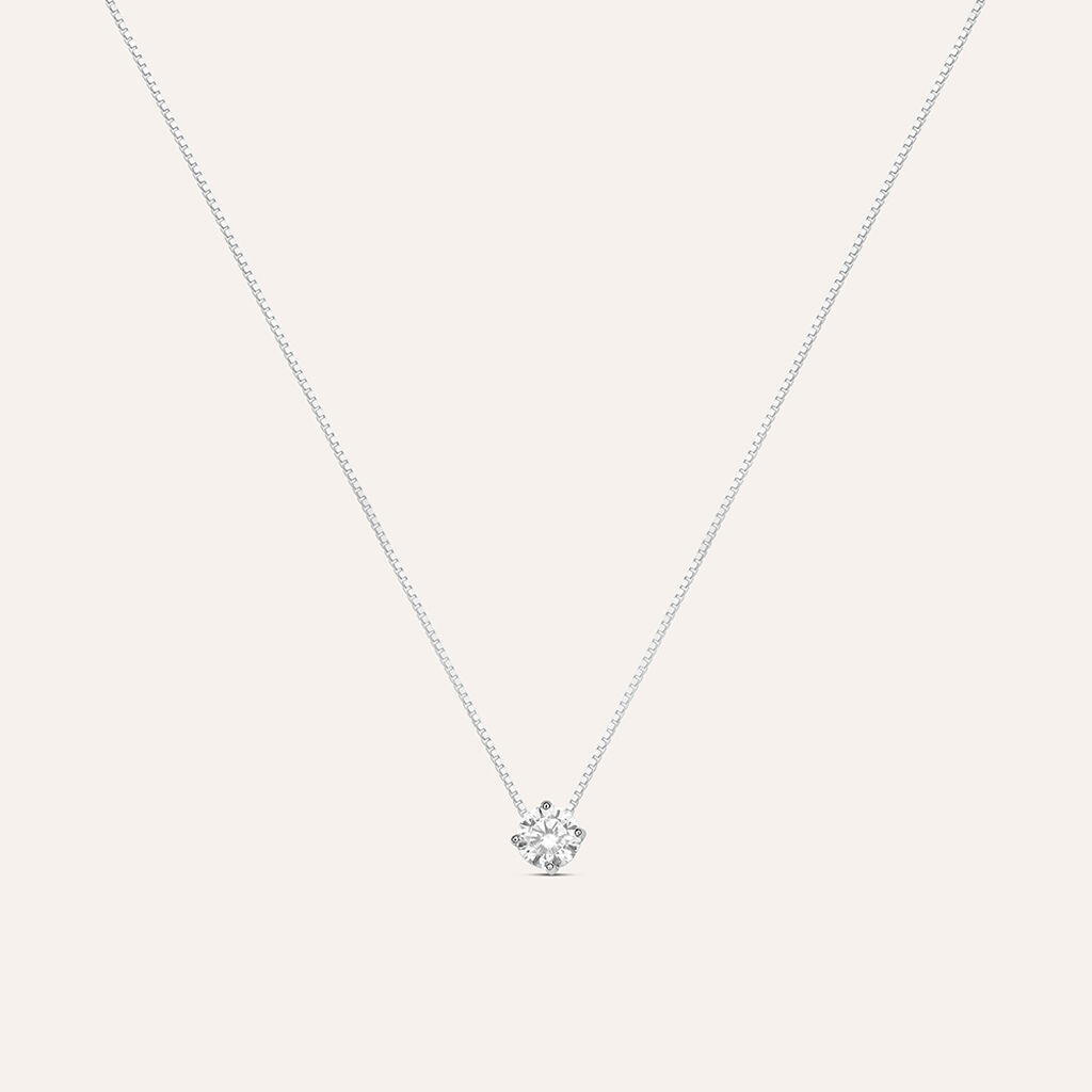 Collana Punto Luce Silver Elegance Argento Rodiato Cubic Zirconia