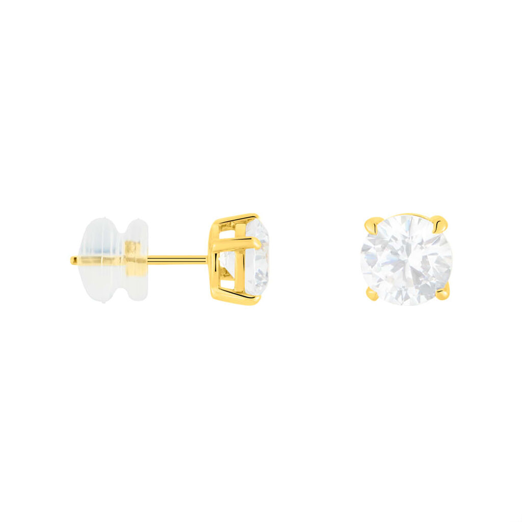 Orecchini Lobo Punto Luce Claire Oro Giallo Cubic Zirconia - Orecchini a Lobo Donna | Stroili