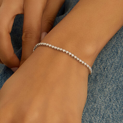 Bracciale Tennis Diamade Oro Bianco Diamante Lab-Grown - Bracciali Tennis Donna | Stroili