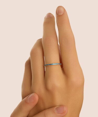 Anello Eternity Claire Oro Giallo Cubic Zirconia