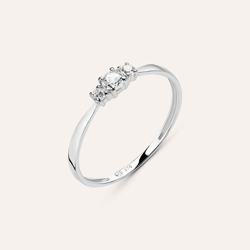 Anello Trilogy Claire Oro Bianco Cubic Zirconia