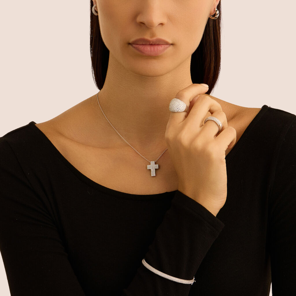 Collana Silver Shine Argento Rodiato Cubic Zirconia