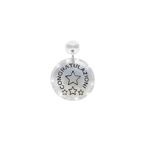 Cham in argento rodiato e glitter - Charms Donna | Stroili