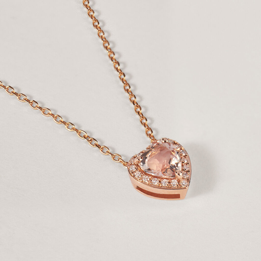 Collana Jasmine Oro Rosa Morganite Diamante - Collane Donna | Stroili
